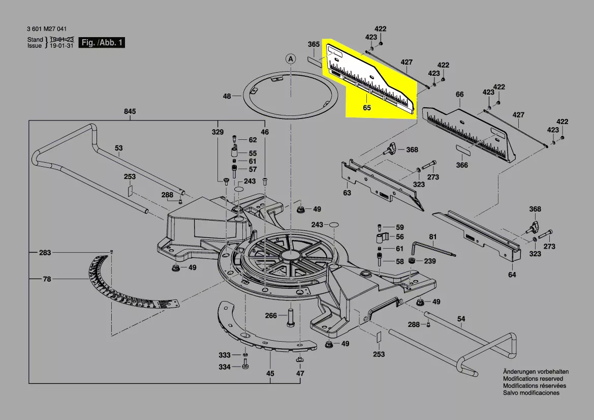 Règle glissière à onglets réf. 1 609 B06 230 Bosch